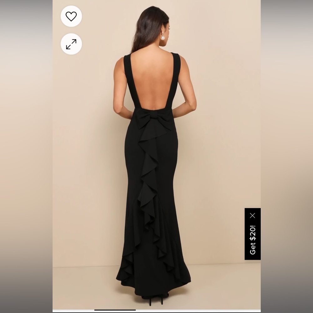 Lulus black backless maxi dress
